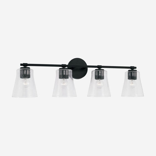 Capital Baker Vanity Light, Matte Black, 31.75"W