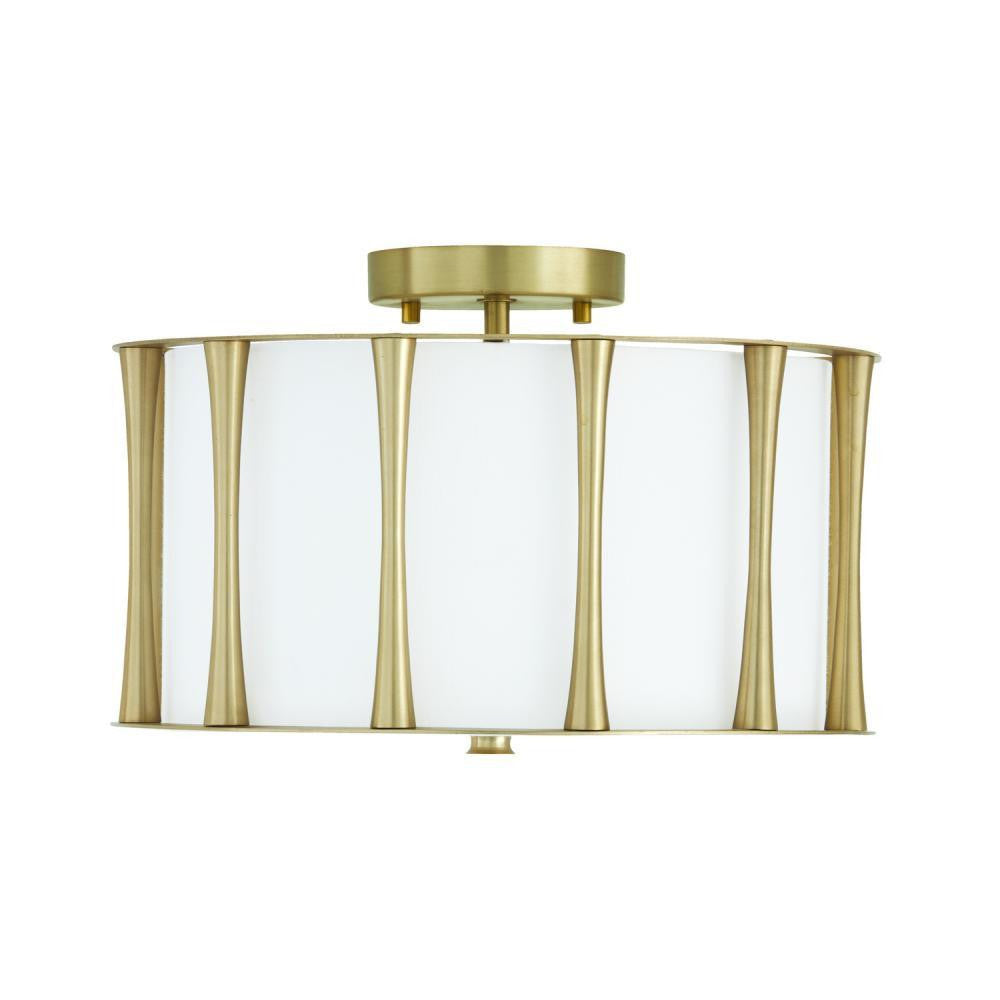 Capital Bodie Semi-Flush Mount, Matte Brass