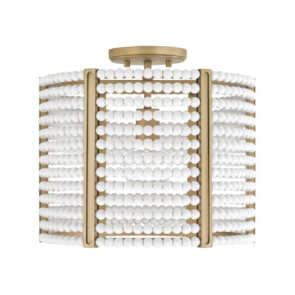 Capital Brynn Semi-Flush Mount Aged Brass Painted