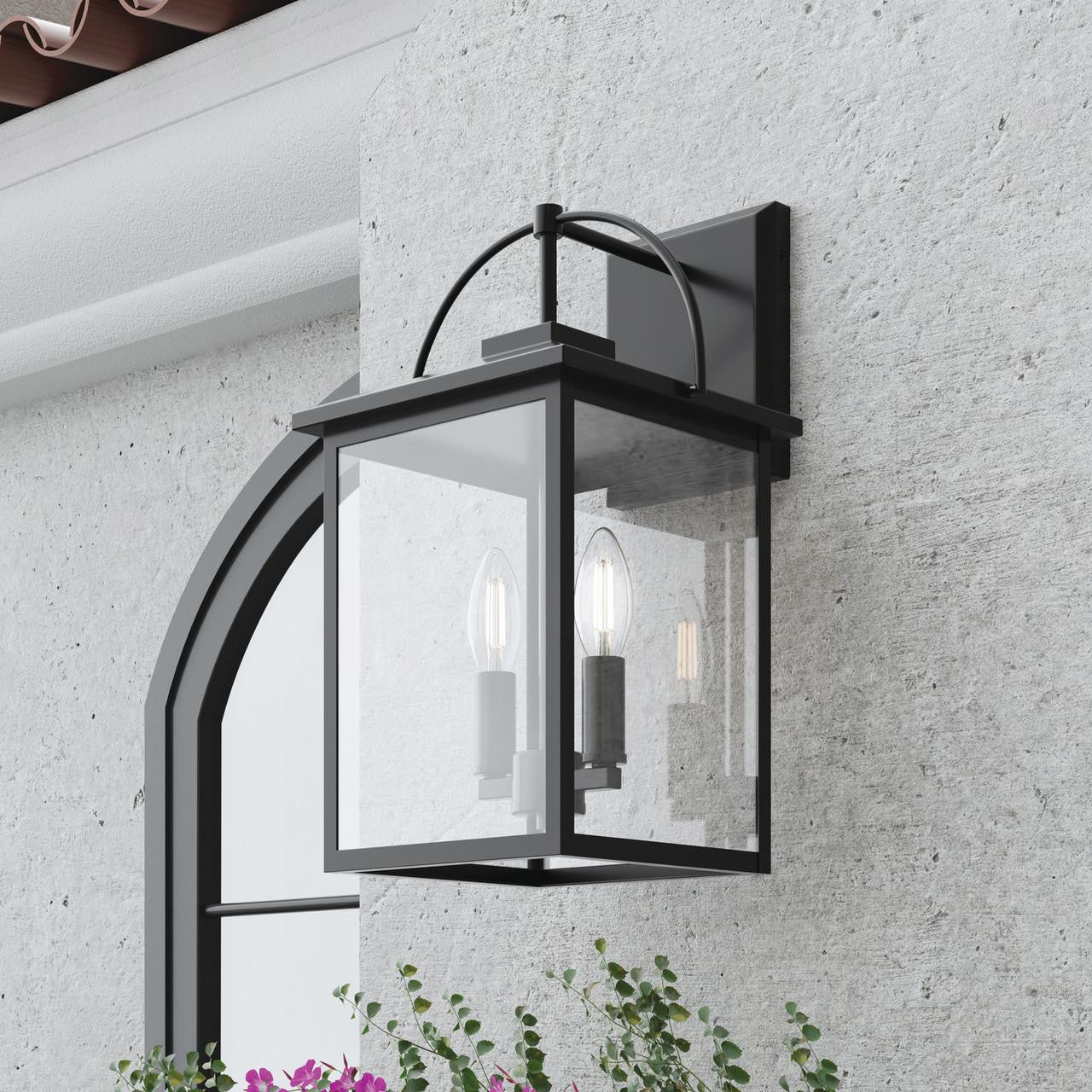 Capital Bryson Outdoor Wall Lantern, Black, 13.25"W