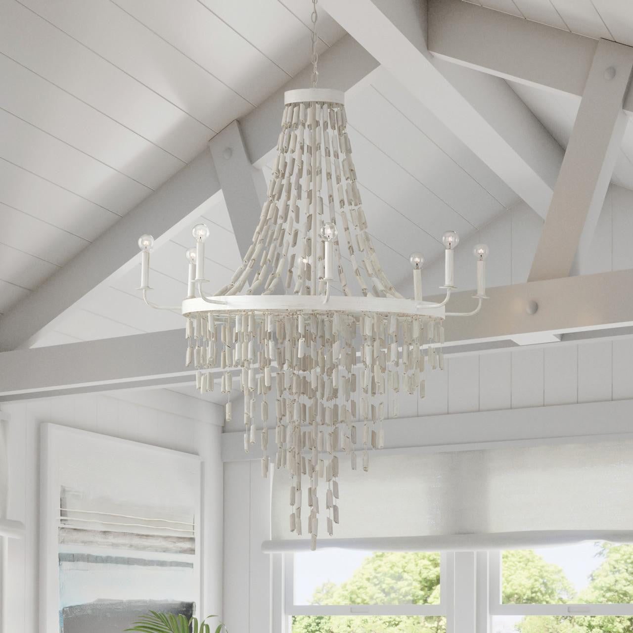 Capital Carissa Chandelier, Organic White, 40.5"W