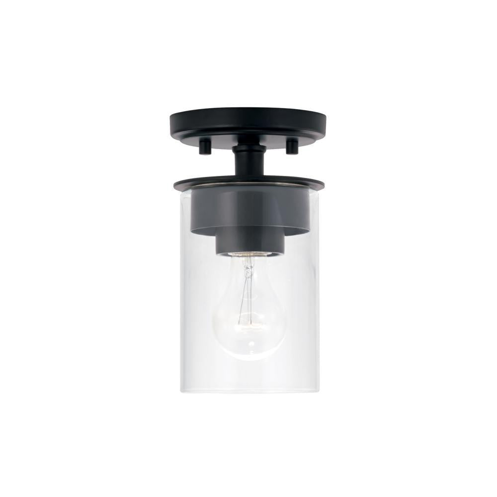 Capital Mason Semi-Flush Mount, Matte Black