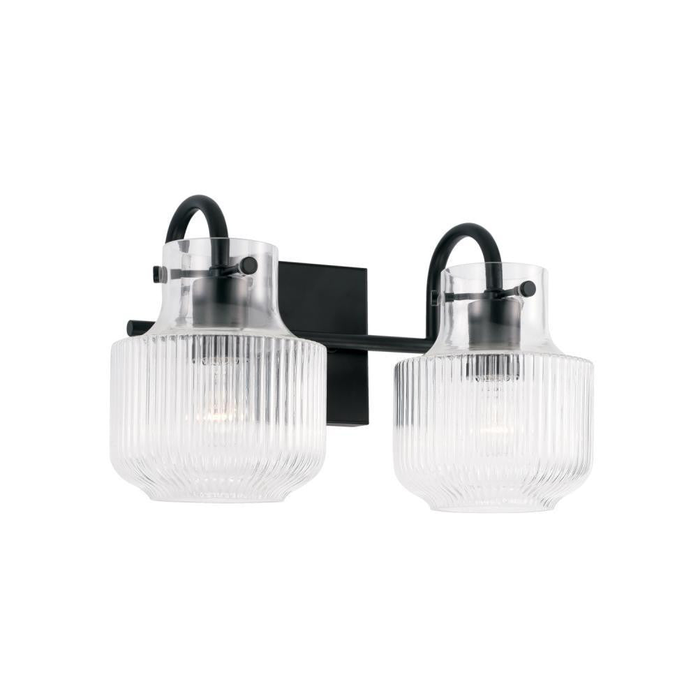 Nyla 2-Light Vanity - Matte Black