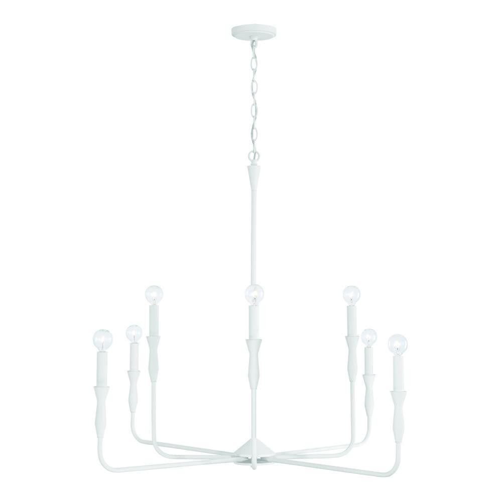 Capital Paloma Chandelier, Textured White, 41"W, 8 Light
