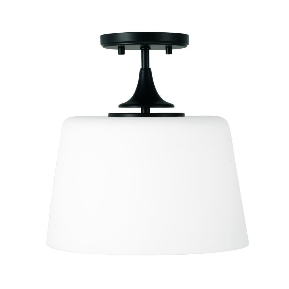 Capital Presley Semi-Flush Mount, Matte Black