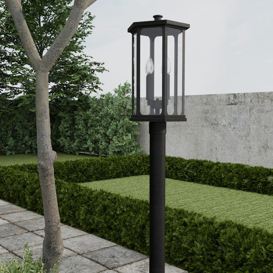 Capital Walton Outdoor Post Lantern, Black, 12"W