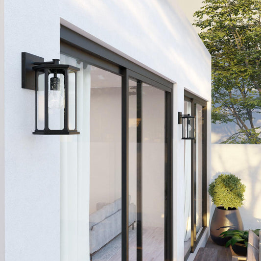 Capital Walton Outdoor Wall Lantern, Black, 8"W