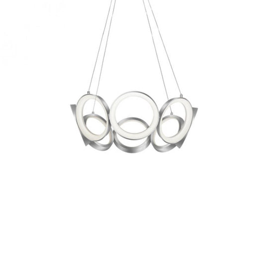 Kuzco Lighting Inc Oros 24-in LED Chandelier Antique Silver