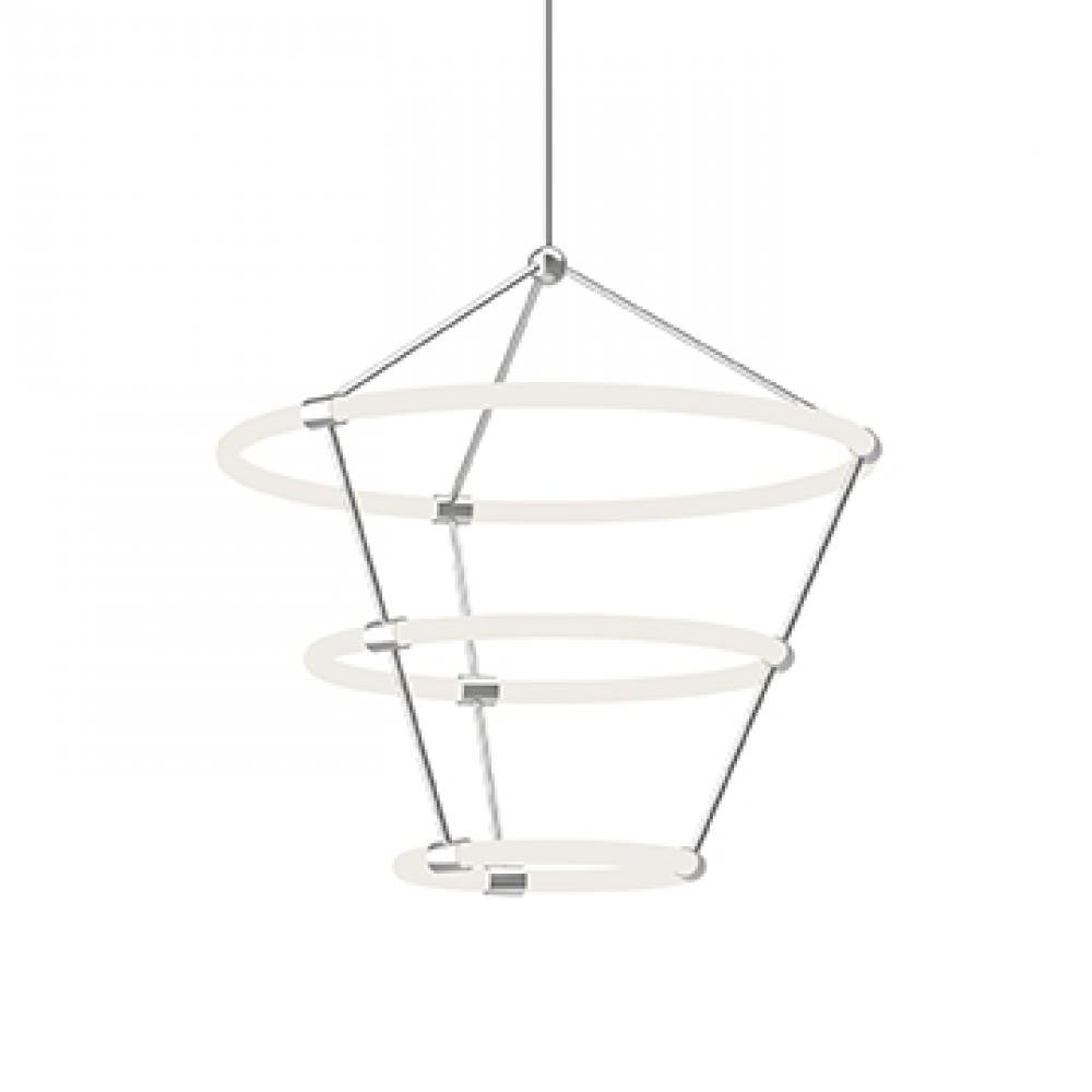 Kuzco Lighting Inc Santino 26-in LED 3 Tier Chandelier Chrome
