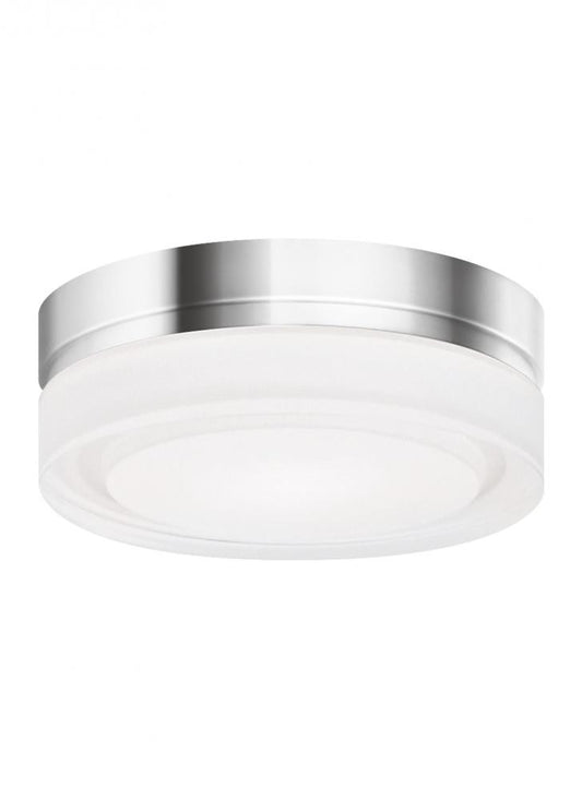 Visual Comfort Modern Cirque Outdoor Flush Mount Chrome