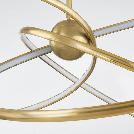 Corbett Alula Chandelier, 3-Light, LED, Vintage Brass, 60"W (341-60-VB 95DW)