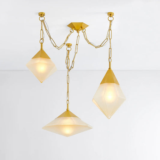 Corbett Angelique Chandelier, 3-Light, Brass, 58"W (383-58-VPB CZ7K)