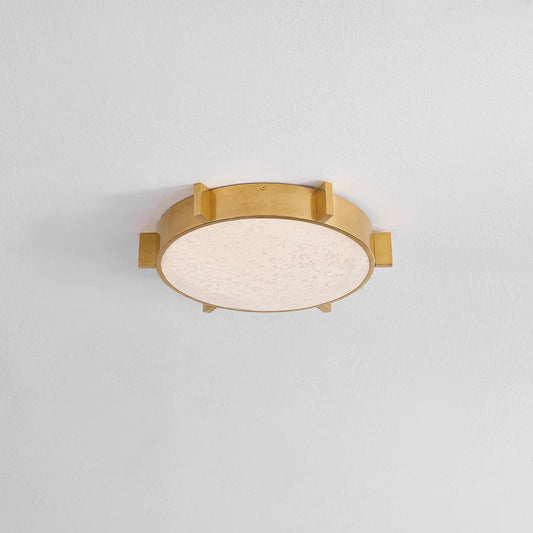 Corbett Ansonia Flush Mount, 1-Light, LED, Brass, 14"W (377-14-VB CZ76)