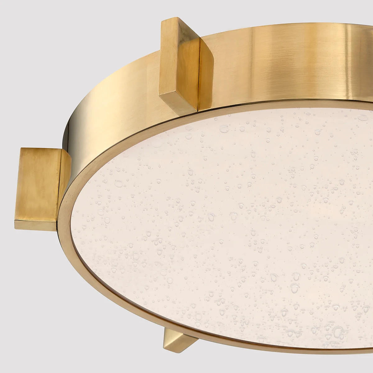 Corbett Ansonia Flush Mount, 1-Light, LED, Brass, 14"W (377-14-VB CZ76)