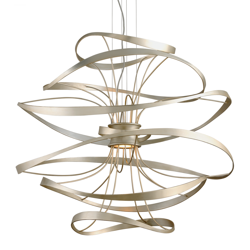 Corbett Calligraphy Chandelier Silver