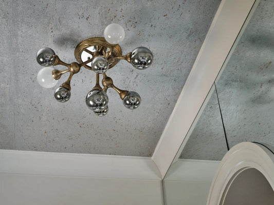 Corbett Element Semi Flush Mount, 10-Light, Bronze, 22.75"W (206-311-SGL CY8L)