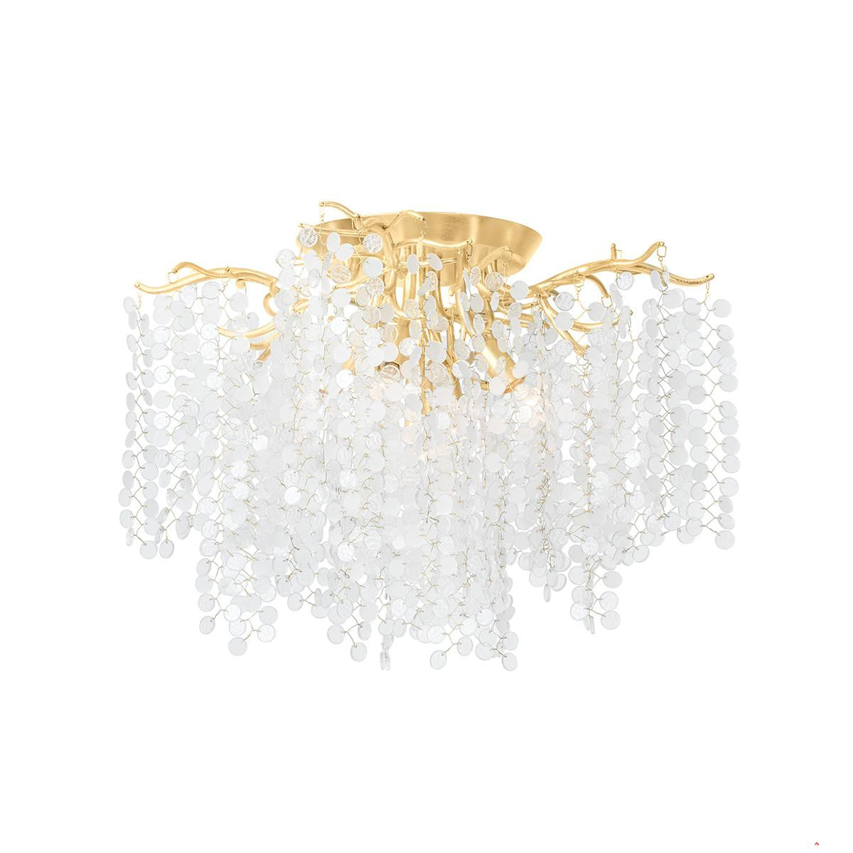 Corbett Genoa Semi Flush Gold Leaf