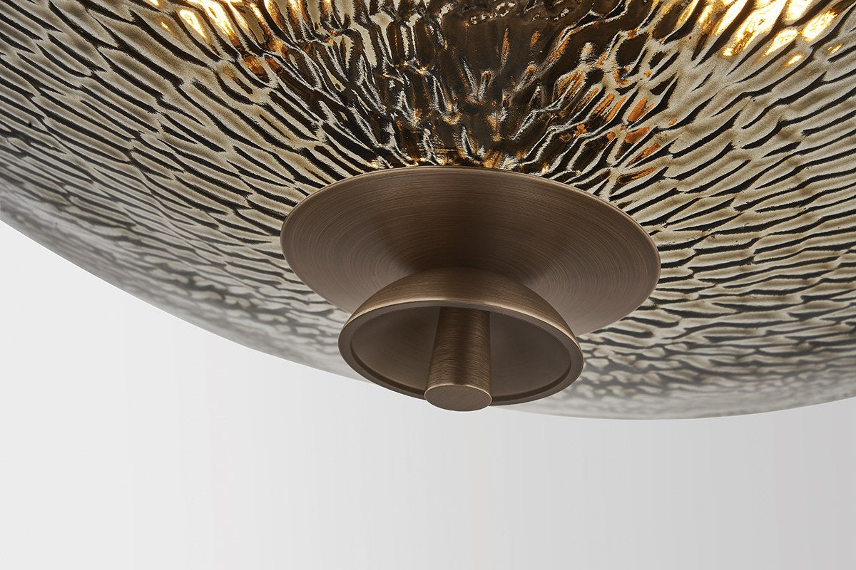 Corbett Alba 3-Light Semi-Flush Mount Old World Brass