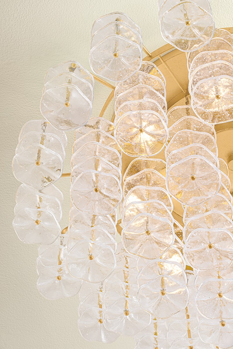 Corbett Alsace 17-Light Semi-Flush Mount Vintage Gold Leaf