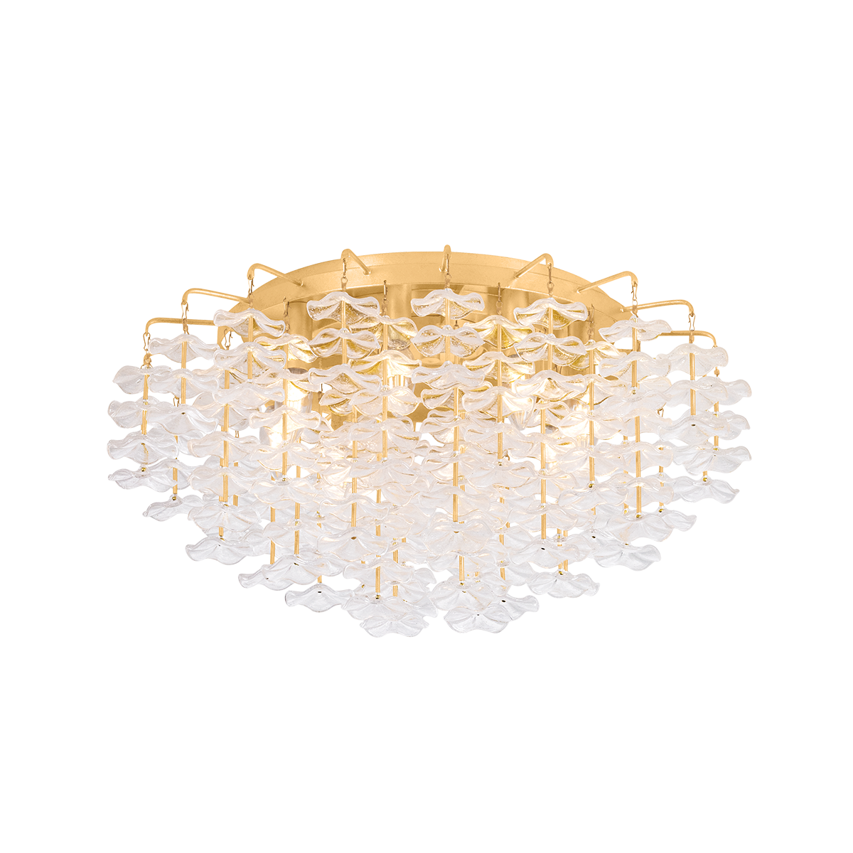 Corbett Alsace 8-Light Semi-Flush Mount Vintage Gold Leaf