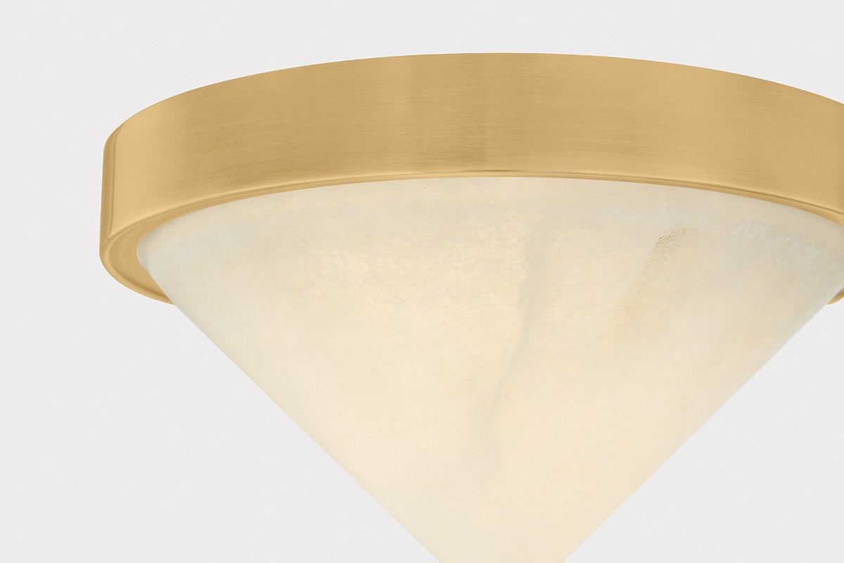 Corbett Colmar Flush Mount Vintage Brass