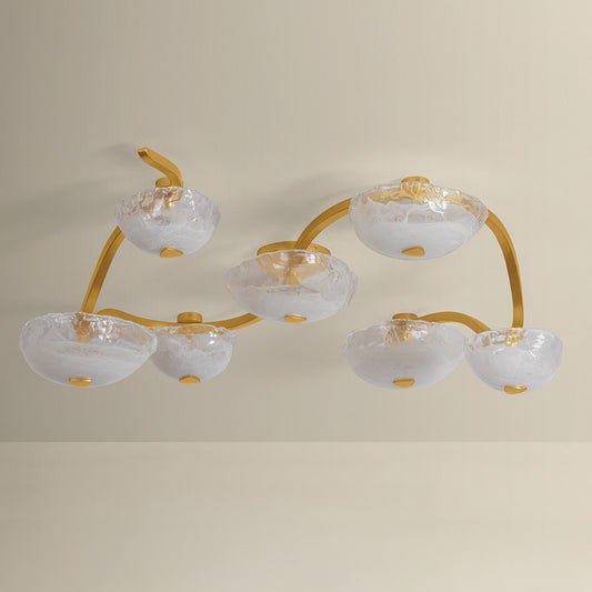 Corbett Kune 49.75" Semi-Flush Mount Vintage Gold Leaf