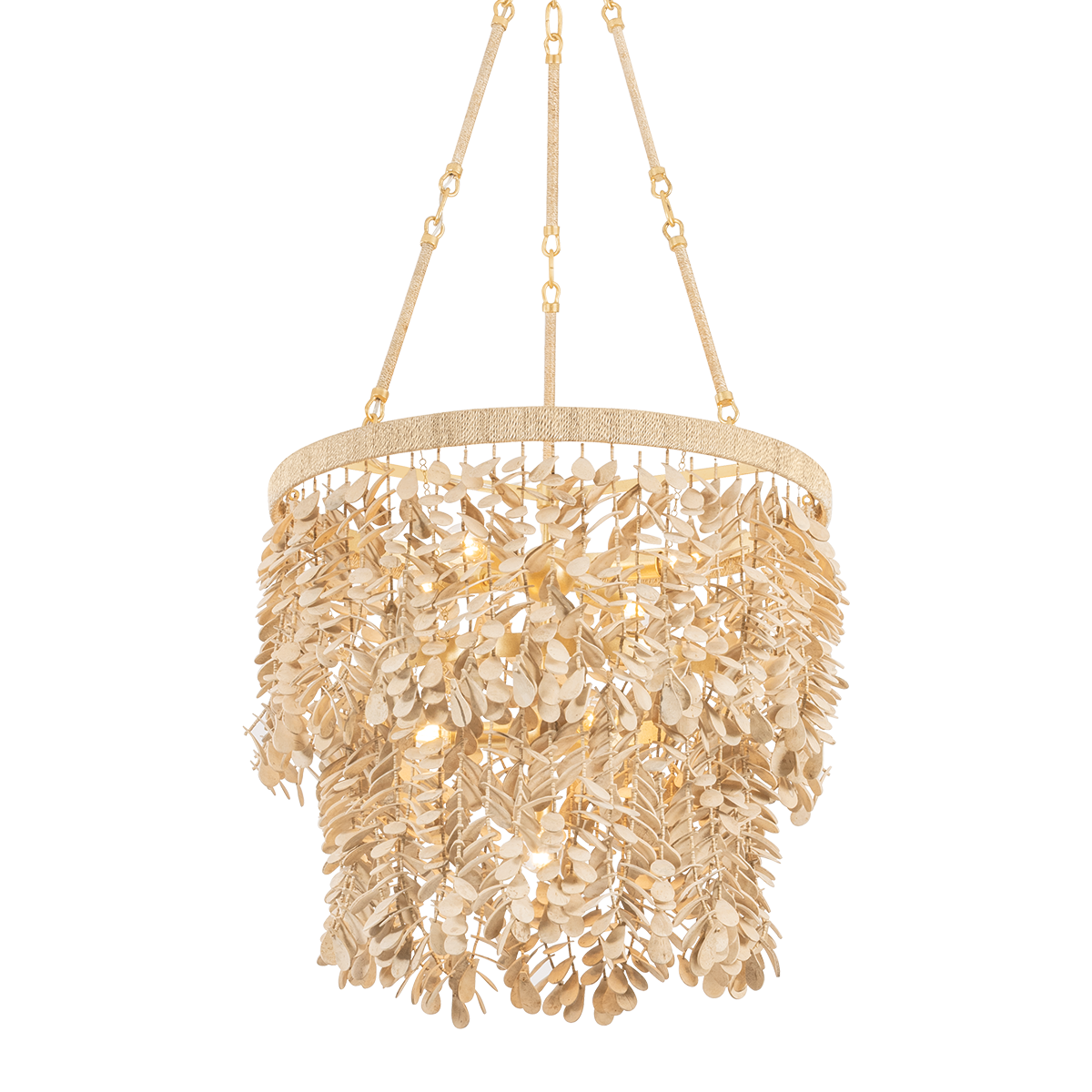 Corbett Naxos 8-Light Chandelier Vintage Gold Leaf