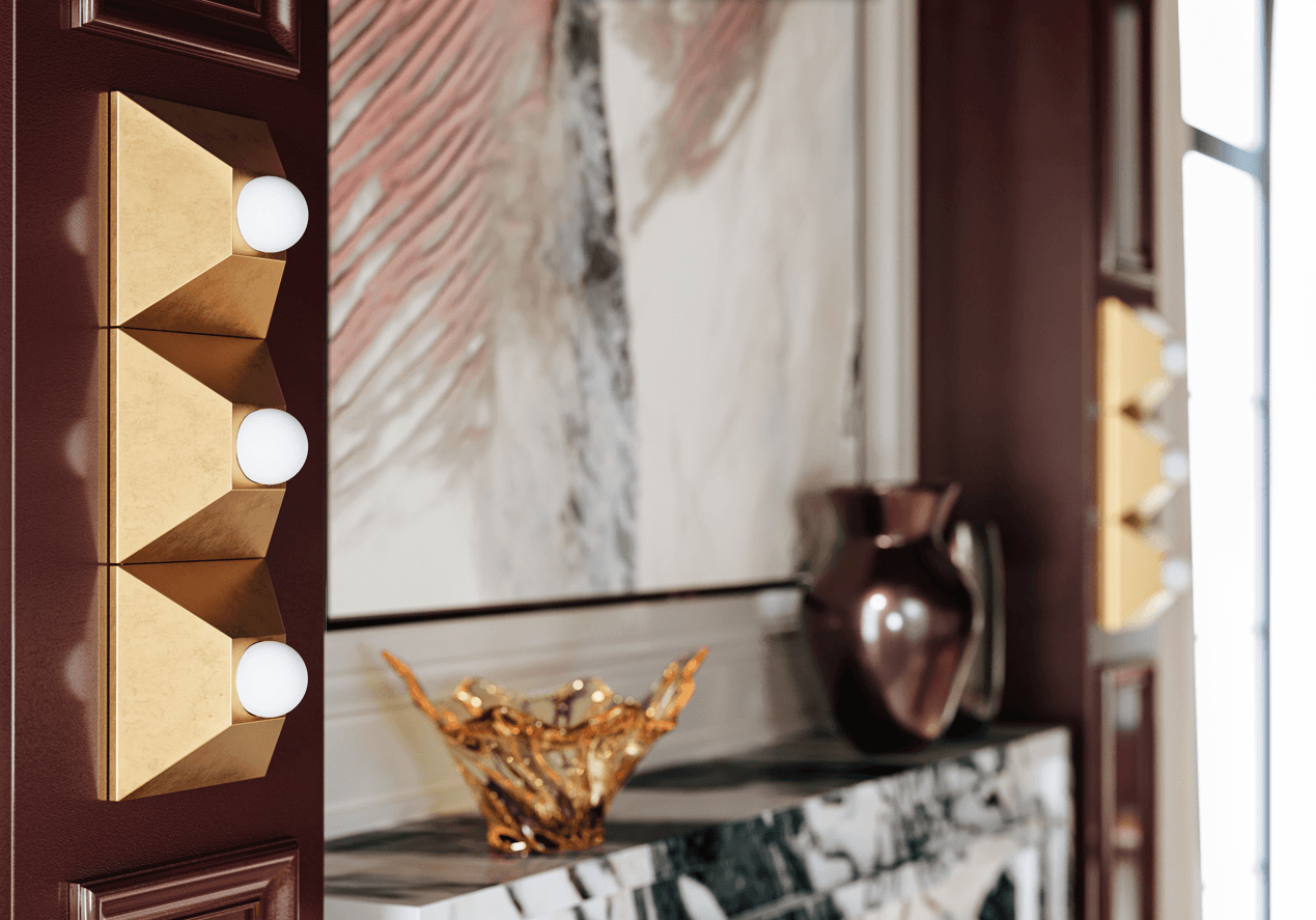 Corbett Max Bathroom Vanity Light 3-Light Gold