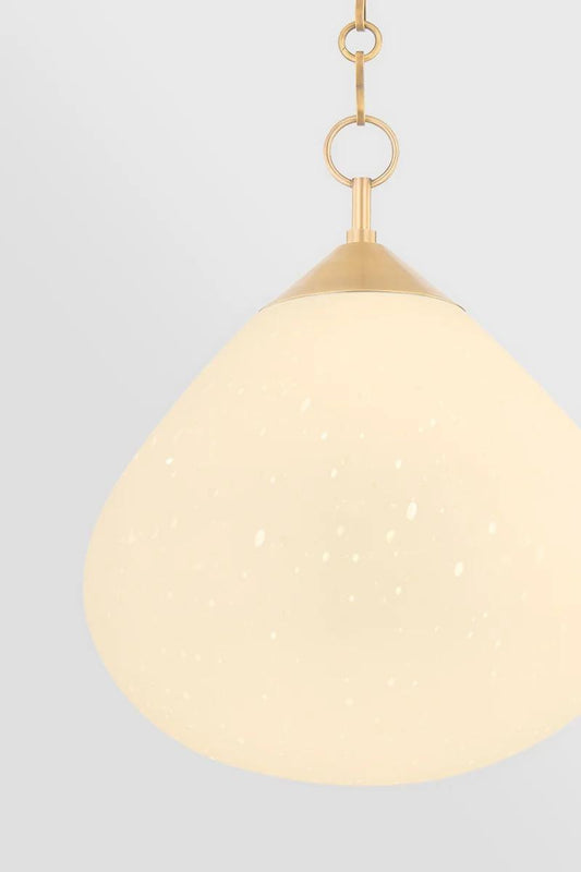 Corbett Semilla Pendant, 1-Light, Vintage Brass, 18"W (362-18-VB 95FD)