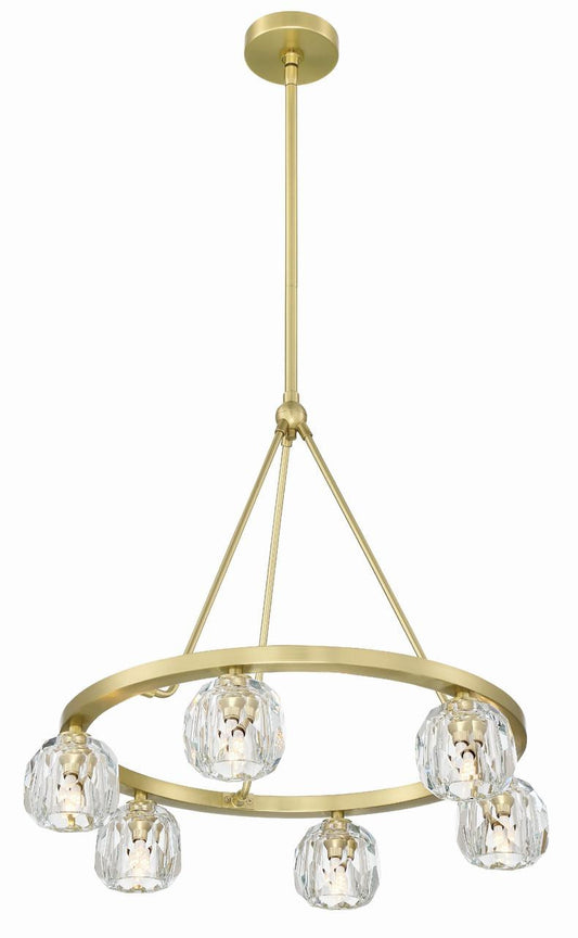 Crystorama Aragon LED Chandelier Soft Brass