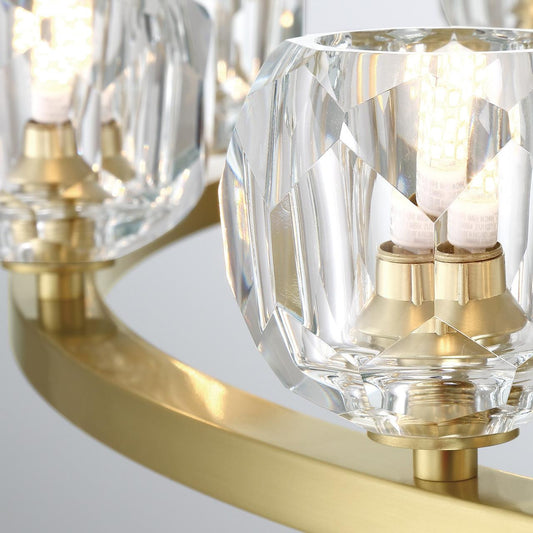 Crystorama Aragon LED Chandelier Soft Brass