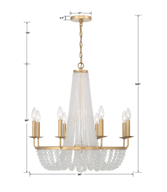 Crystorama Bella Chandelier Matte Black