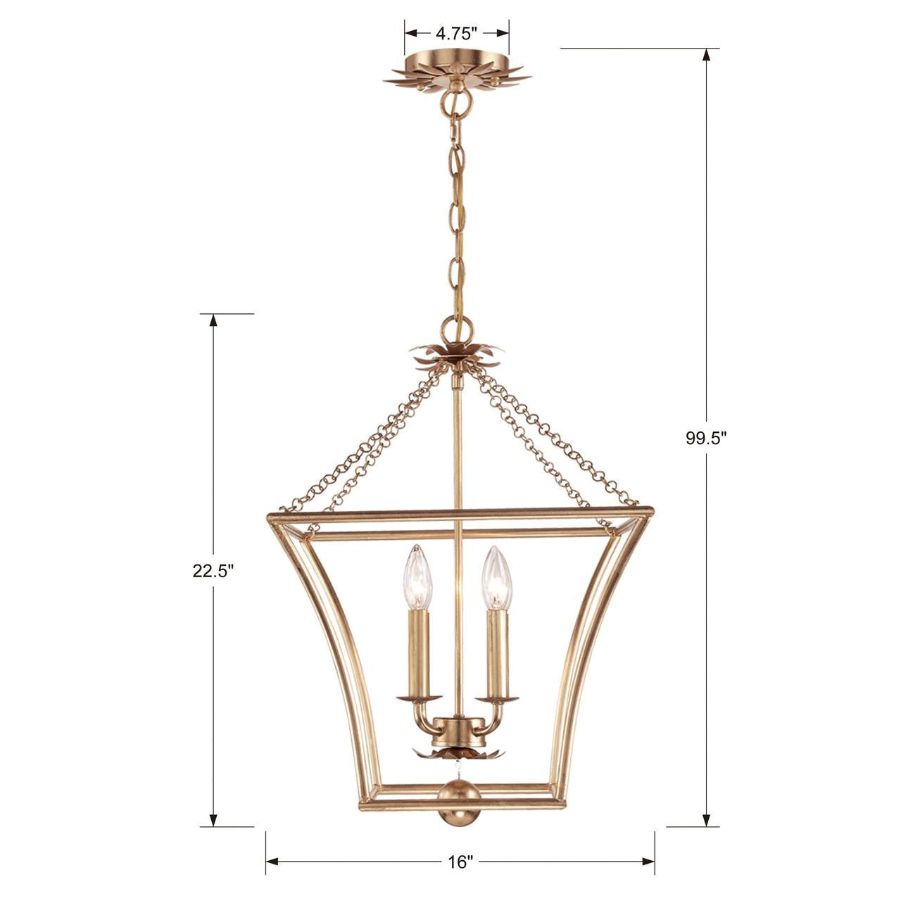 Crystorama Broche Mini Chandelier 4 Light