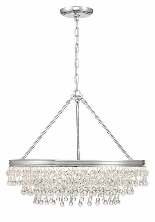 Crystorama Calypso 6 Light Chandelier Matte Black