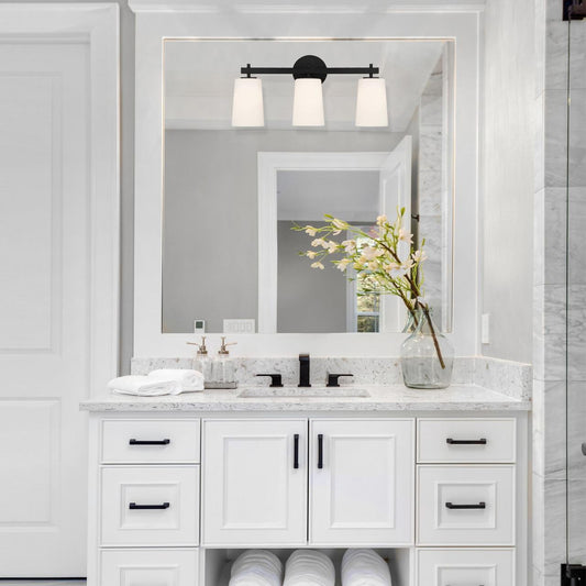 Crystorama Colton 3 Light Bathroom Vanity - Black 11.75"H
