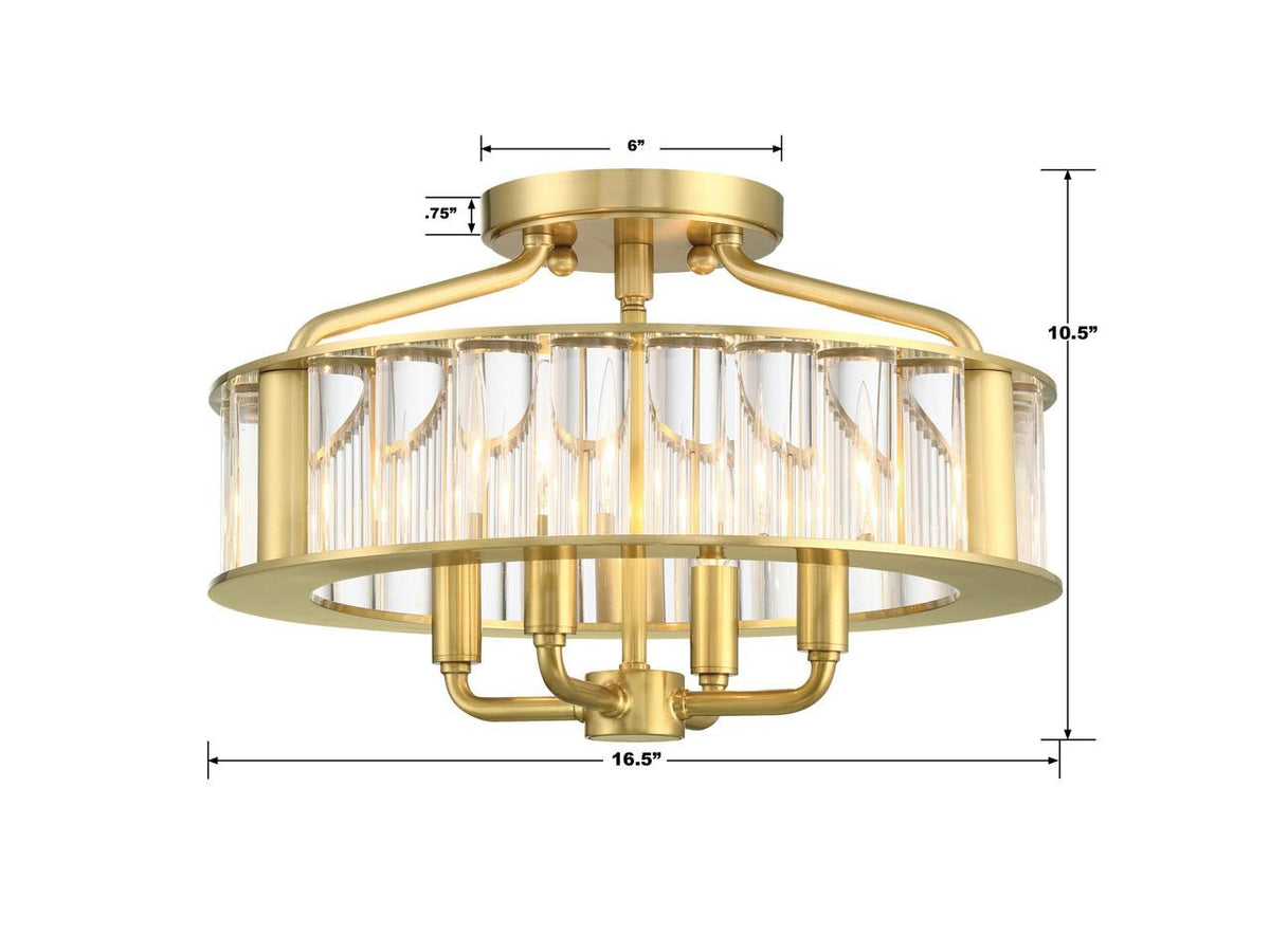 Crystorama Farris Semi Flush Mount