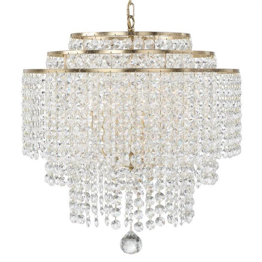 Crystorama Gabrielle 6 Light Chandelier Matte Black