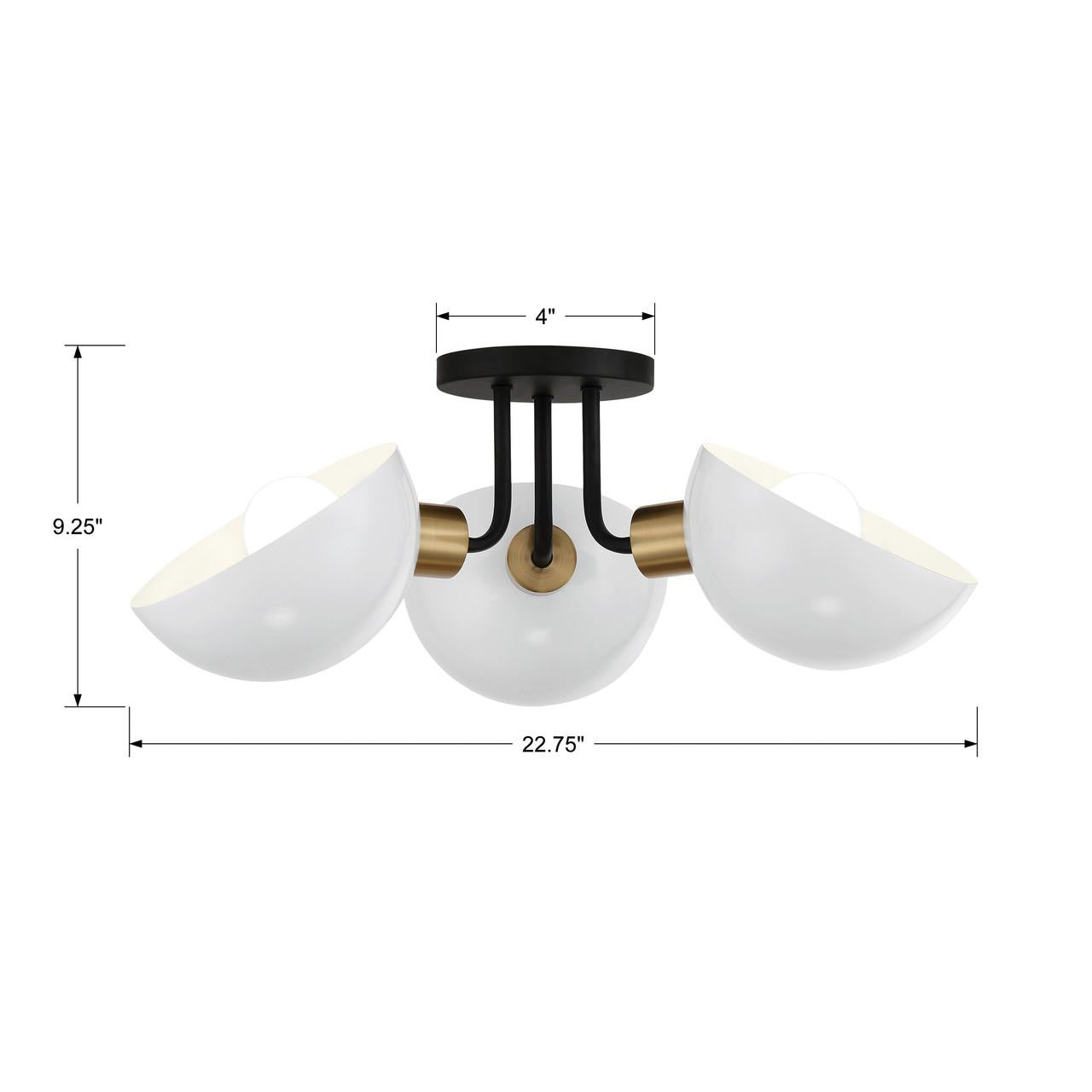 Crystorama Gigi Semi Flush Mount
