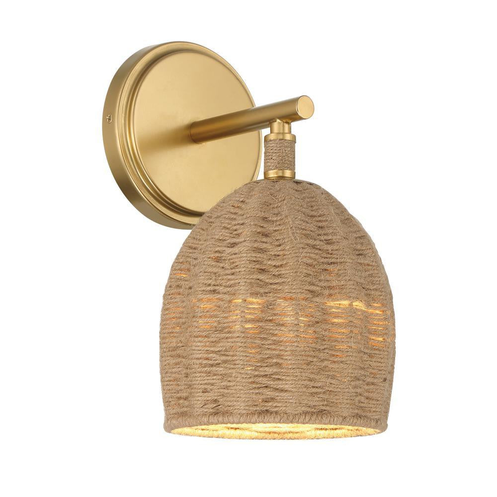 Crystorama Jace 1 Light Wall Sconce Soft Gold