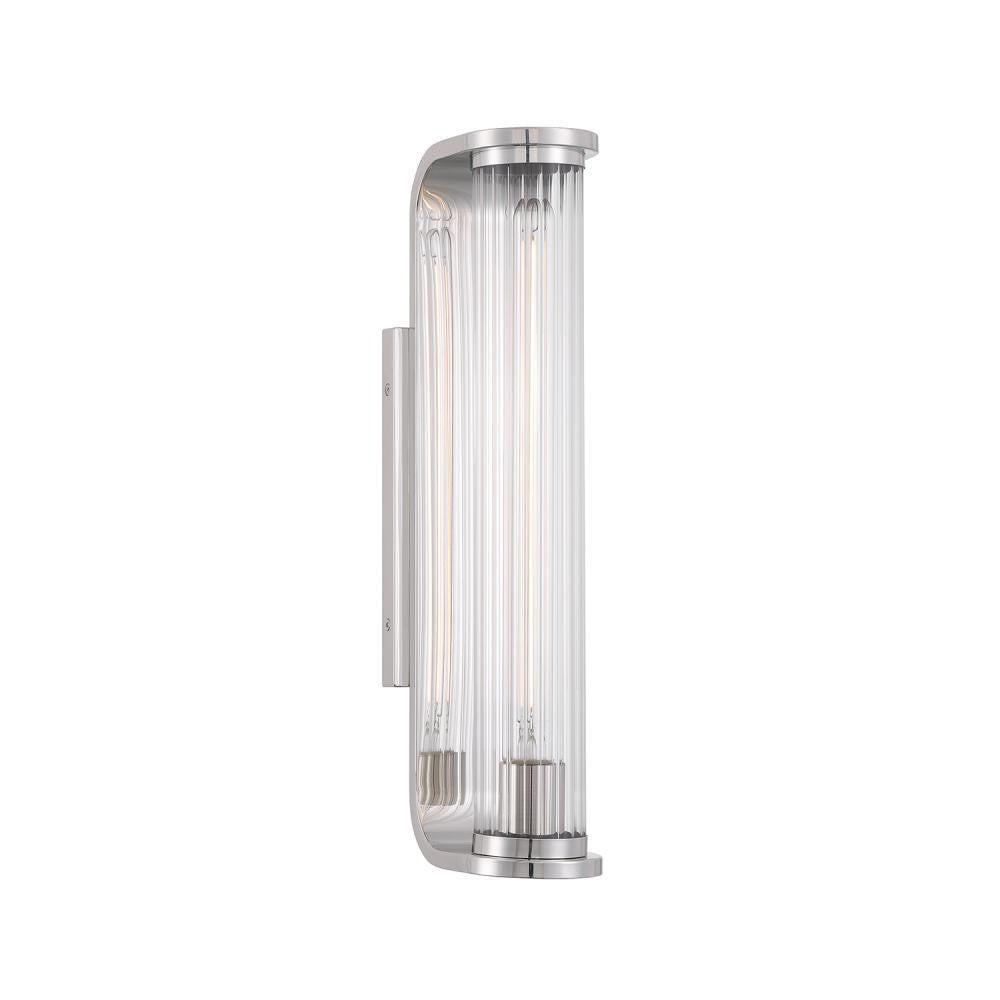 Crystorama Jarvis 1 Light LED Sconce Polished Nickel