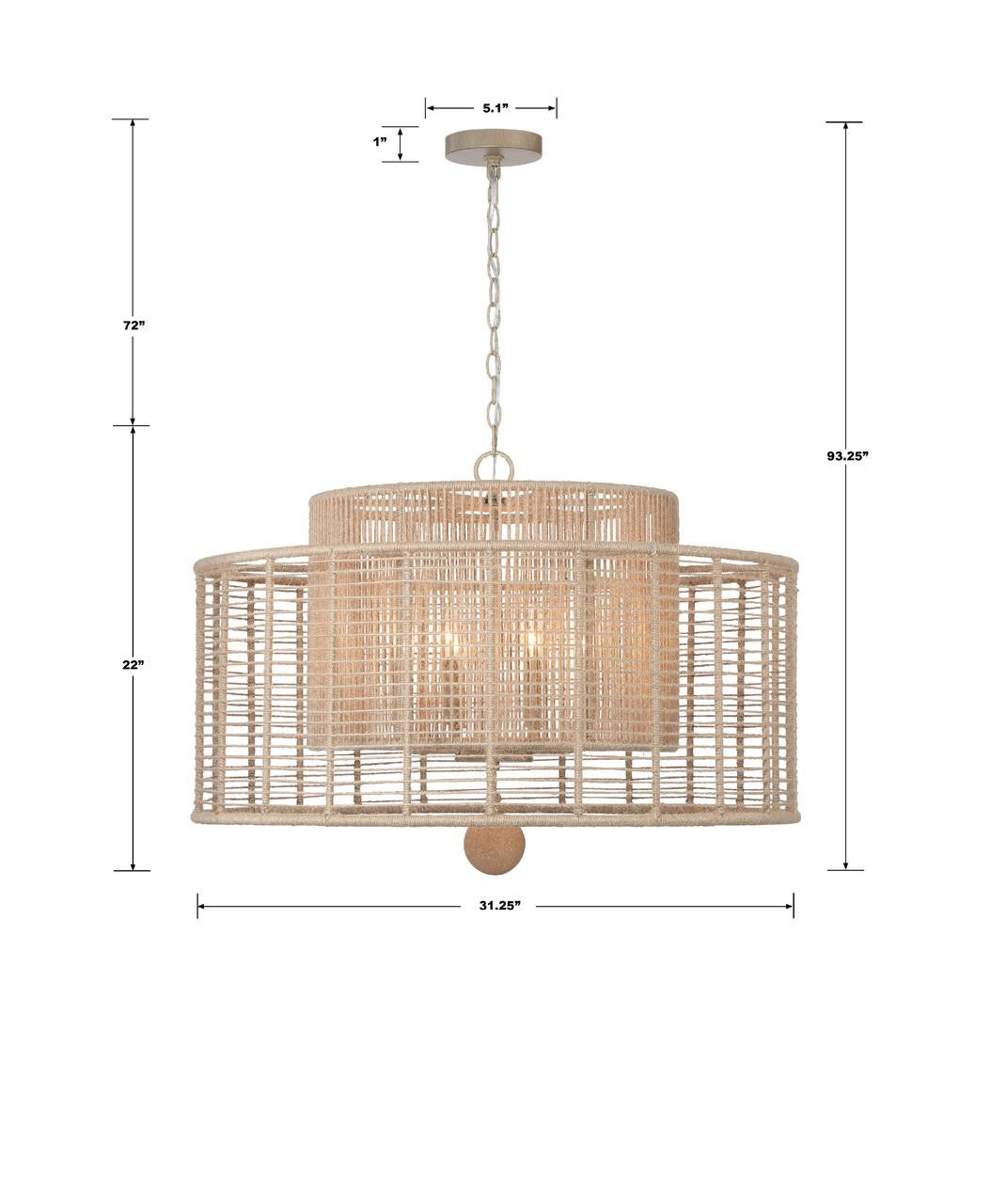 Crystorama Jayna Chandelier - Burnished Silver 22"H