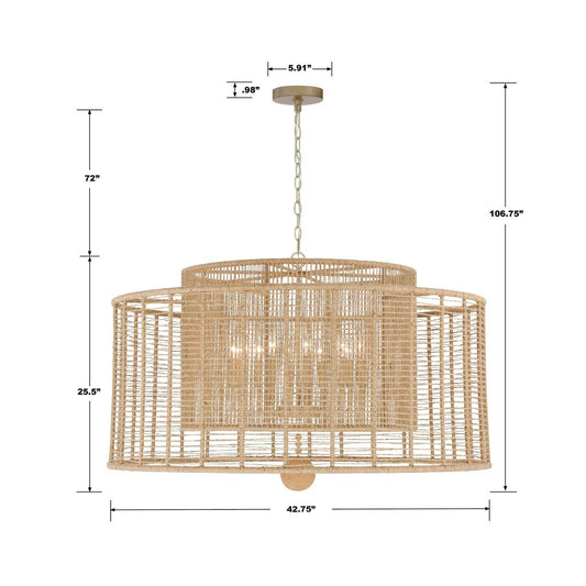 Crystorama Jayna Chandelier - Burnished Silver 25.5"H