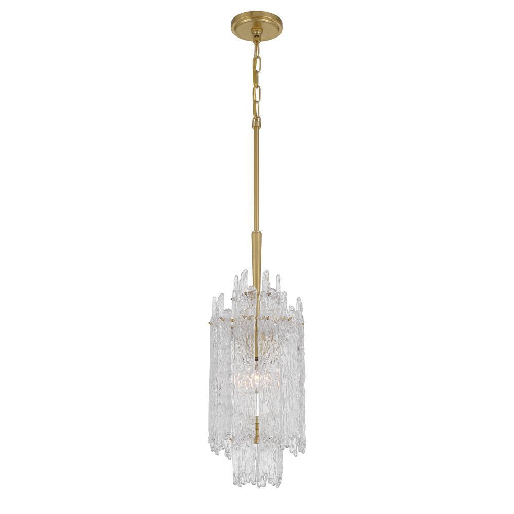Crystorama Libby Langdon Ackerly 1 Light Pendant Aged Brass