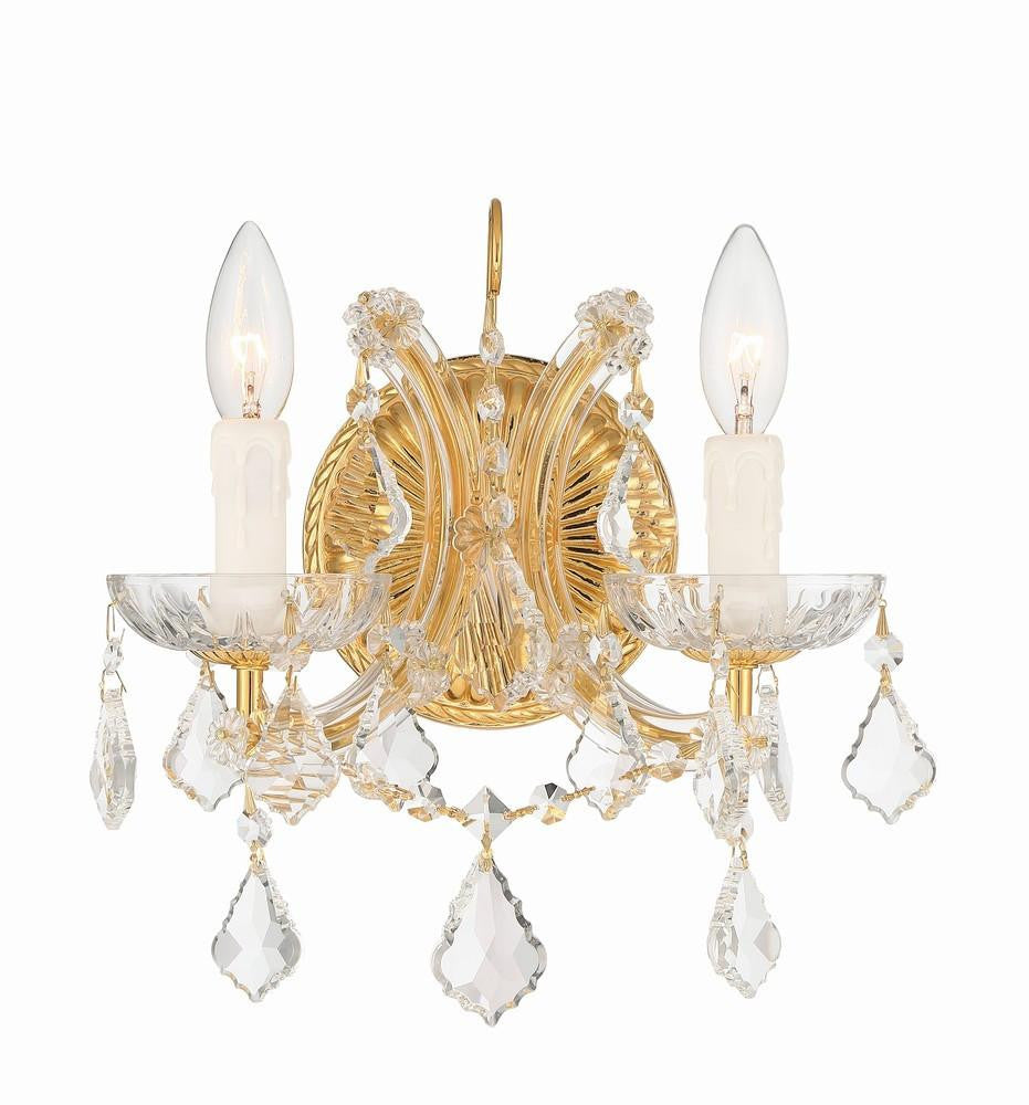 Crystorama Maria Theresa Wall Sconce - Gold, Clear Italian 12.5"H