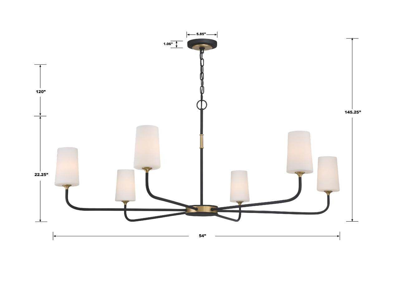 Crystorama Niles 6 Light Chandelier