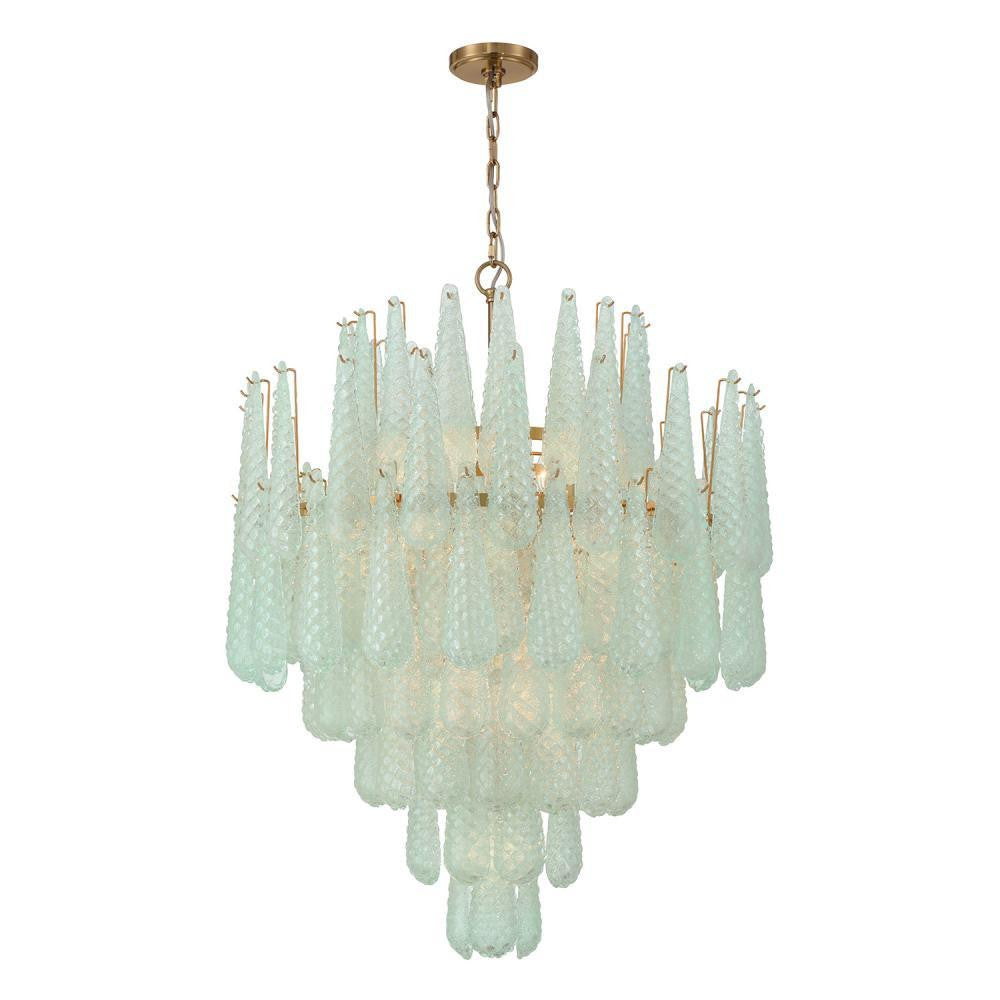 Crystorama Ollie 21 Light Chandelier Aged Brass