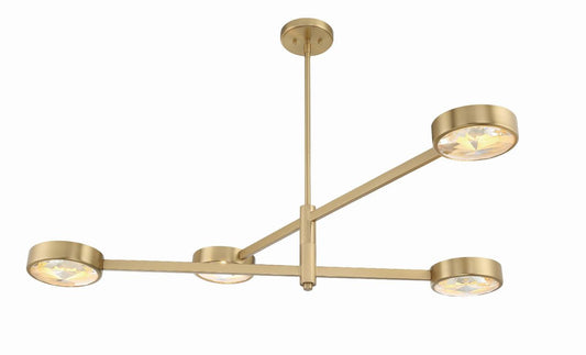 Crystorama Orson 4 Light Chandelier Modern Gold