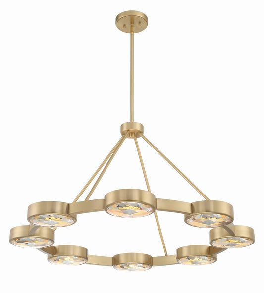 Crystorama Orson 8 Light Chandelier Modern Gold