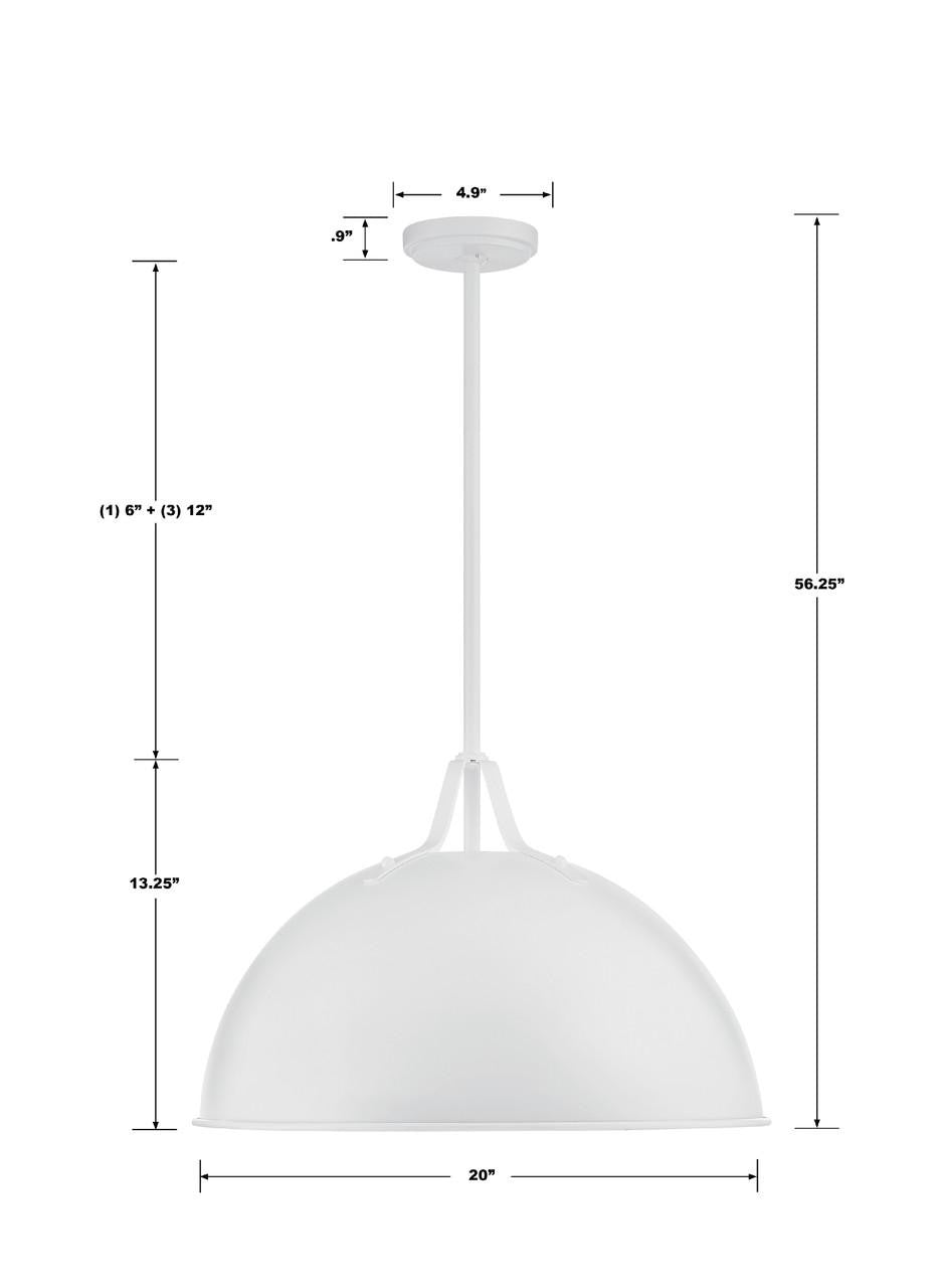 Crystorama Soto Chandelier - White 13.25"H