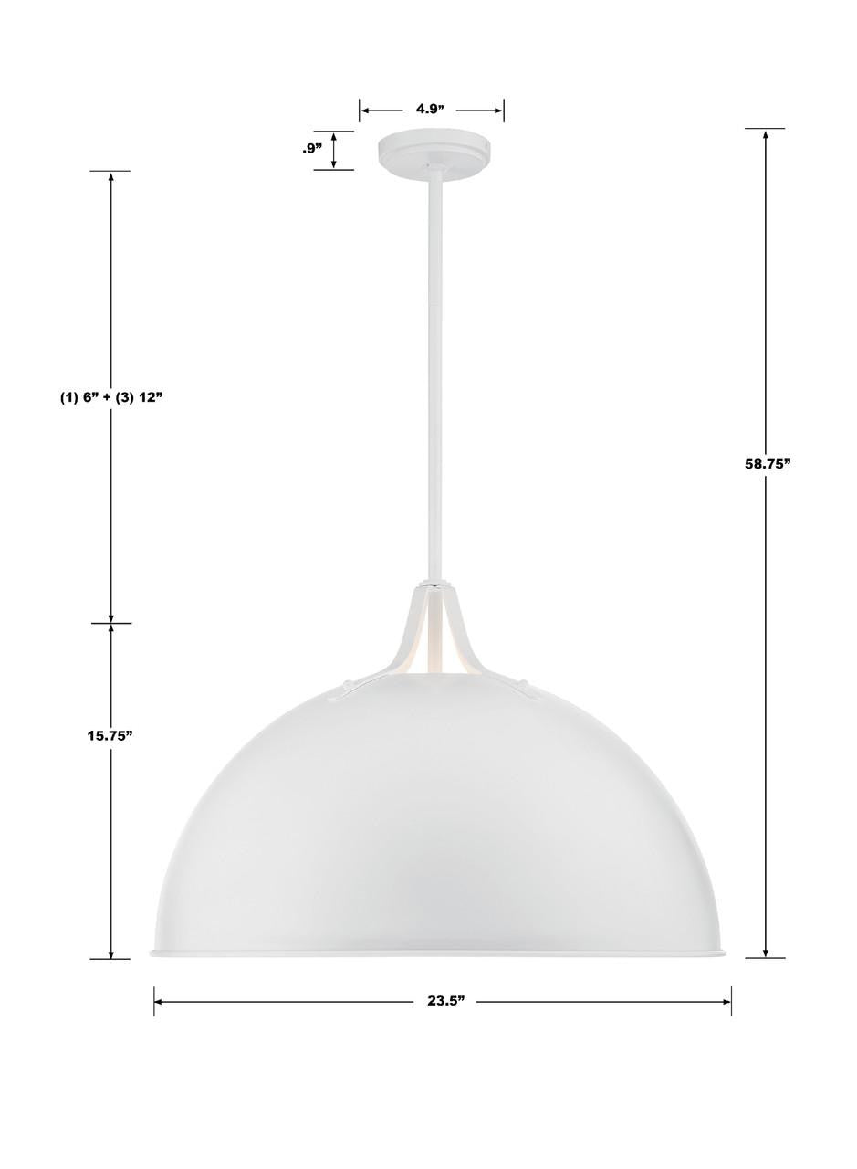 Crystorama Soto Chandelier - White 15.75"H